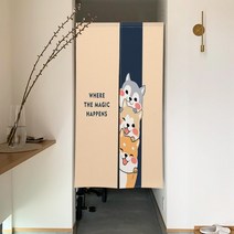 접이식 사무실 칸막이 일본 문 커튼 노렌 귀여운 재미 있은 고양이 거실 침실 출입구 파티션 주방 걸이식, [07] 90x180cm, 13 CTS00763_07 90x180cm