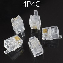 10pcs RJ9 4P4C RJ11 6P2C 6P4C 6P6C RJ45 8P8C 전화 인터넷 모듈러 플러그 잭RJ11 커넥터, 01 4P4C