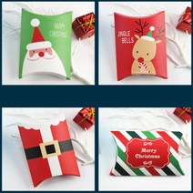 3p 크리스마스 종이 포장지 쿠키 사탕 포장상자 선물박스 선물상자 곰신 개별 박스 포장지 유치원 어린이집 학원, 벨트3매