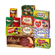 [안녕골목마켓] 곽과자12종세트_빼빼로3종+홈런볼+빈츠+다이제미니+쿠크다스+쵸코하임+화이트하임+씨리얼+칸쵸+초코송이, 과자12종세트(빼빼로3종+곽과자9종)