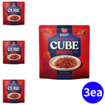동원 참치 큐브 불닭덮밥소스 130g 3개 간편 덥밥 캠핑용 차박용 여행용 매운맛 매콤한맛 불닭 양념 볶음 우동 한끼 식사 밀키트 네모 큐브 간단 요리 집밥 자취생 요리 대용량