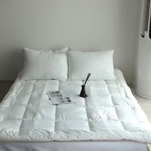 거실토퍼 꿀잠 두꺼운 요 토퍼 침대 바닥이불 캠핑 차박, 국내산두꺼운토퍼화이트