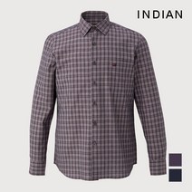 인디안 남성 코튼 미니멀체크 셔츠 MITNLXF8231