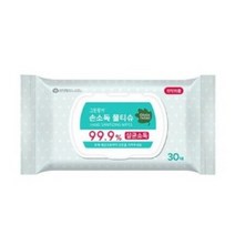 그린핑거 손소독 물티슈 캡형, 20매, 10팩