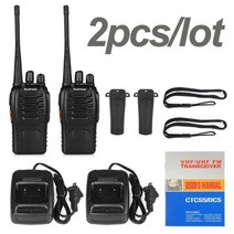 생활용 무전기 1 개 또는 2 Baofeng 워키 토키 888s UHF 400470MHz 채널 휴대용 bf888s 16 통신, 2pcs+Usb plug