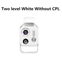 망원경 쌍안경 단망경 apexel 200x magnification microscope lens with cpl mobile led light micro pocket macro, 2단계 흰색