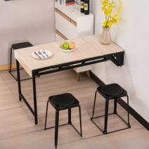 트랜스포머 테이블 벽걸이 접이식 식탁 수납 선반, 화이트 4단