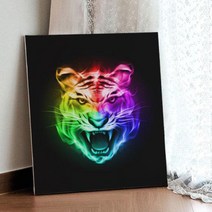 [바보사랑] 캔버스액자53x45.5_액운을물리치는호랑이일러스트, 타입선택:타입1_백호