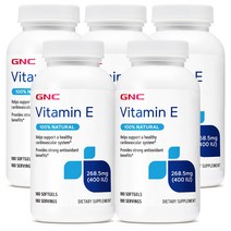 GNC 비타민E 400IU 180정 x 5 (총5개), 5개