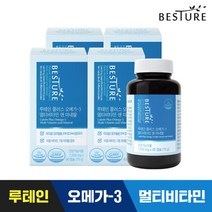 베스처 루테인 플러스 오메가3 멀티비타민 앤 미네랄 4병 총 8개월분, 베스처 루테인 오메가3 멀티비타민 8개월분