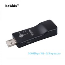 Kebidu 범용 무선 TV 네트워크 와이파이 어댑터 WPS 300Mbps 리피터 RJ-45 케이블 삼성 LG 소니 HDTV, 옵션-01.Black