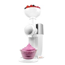 소프트 아이스크림 제조기 슬러시 만드는 기계 눈꽃빙수 메이커 자동 제빙기 220v 고품질 냉동 과일 디저트 과일 밀크 쉐이크 euauukus, 하얀, 에게
