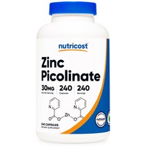 아연 피콜리네이트 30mg 240캡슐 1병, 단품, 1개