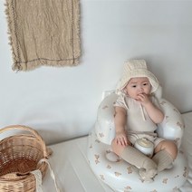 바로배송 휴대용 러브베어 소프트의자 나들이 신생아 외출용 부스터 유아동 물놀이 워터파크, 꼬마곰