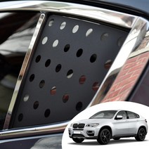 어른킹 BMW X6시리즈 E71 E72 C필러 윈도우 스포츠 플레이트 데칼 스티커 자동차 타공 랩핑 시트지, BMW X6시리즈 E71 E72-무광블랙(C필러/노멀타입)