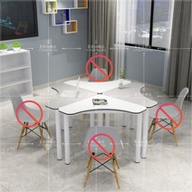 미술학원책상 6인용 스터디카페책상 학원책상 1인용, A