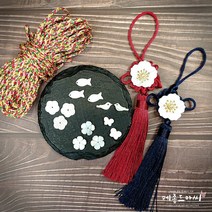 빛고운 자개 장식 모음/비녀만들기/혼주 브로치 재료/전통 공예 재료, 입체꽃1개
