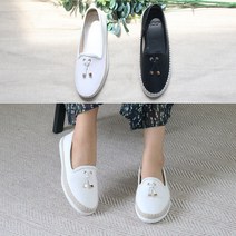 소가죽 스티치 테슬 슬립온 2cm 여성슬립온 가죽단화