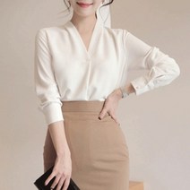 둥근카라블라우스 새로운 숙녀 탑 사무실 쉬폰 여성 패션 v 넥 긴 소매 흰색 셔츠 여성 캐주얼 봄 blusas mujer