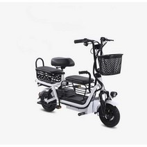 전기자전거 3인승 등하원 마트용 장보기, 상세 페이지 참고, 빨간색  48V 30AH