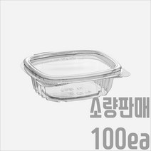 서비스팩용기 SL-L4 투명 100세트 180ml [샐러드 과일 반찬 델리 포장용기 배달용기], 일체형
