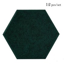 흡음판 음악실 흡음재 흡음 방음 음향 패널 개 벽 스티커 홈 스튜디오 소음 절연 데코 문 침실 액세서리, Large hexagon, 31-Dark green, 0.8cm Low density