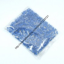 1000 개/갑 E7512 PVC 절연 터미널 와이어 커넥터 부트 레이스 페룰 0.75mm2 20 AWG 12mm 핀 길이, 02 파란