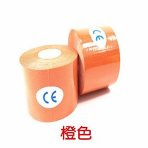 근육 헬스용품 크로스핏7.5cm * 5m 코튼 탄성 Kinesiology 테이프 스포츠 물리 복구 붕대 무릎 근육 보호기, 03 orange