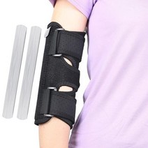 양방향 사용 팔꿈치 보호대 및 부목 야간 수면 지원 척골 신경 포착 Cubital Tunnel Syndrome 골퍼 테니스 남성 여성을위한 조정 가능한 건염 팔 중형, 중간, 검은색