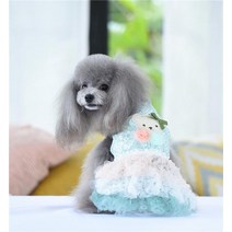 샤 캉캉 강아지 옷 애견 용품 여름 드레스 원피스 촬영 커플룩 의류 브랜드 크롭티 케이프 펫 나시, 핑크