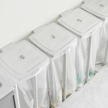 가정용분리수거함 재활용분리수거함 다이소 재활용 쓰레기 분리수거대 종량제 비닐 봉투걸이, 1P 블랙(기본 2단)