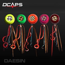 디캡스 캡스 참돔타이라바 유동식타이라바 세트 스커트 루어/플라이훅, 핑크_A타입세트, 50g