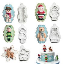 모양틀 입체 두꺼운 월병 santa bear deer boy 실리콘 사탕 공예 금형 수지 도구 초콜릿 컵케익 베이킹 금형 퐁당 케이크 도구 몰드 가정용 베이킹, 31-2277
