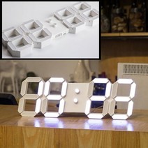 벽걸이전자시계 벽걸이시계 벽걸이디지털시계 2023890EA, 3D LED벽시계