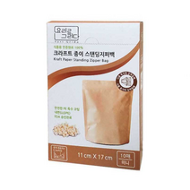 요리를그리다 크라프트 종이 스탠딩 지퍼백 미니, 5개