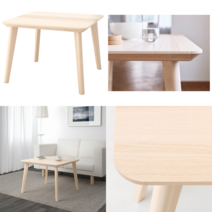 이케아 커피테이블 LISABO 리사보 커피테이블 물푸레무늬목 70x70 cm