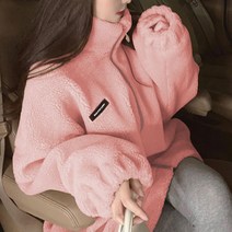 여성 겨울 귀여운 뽀글이 오버핏 자켓