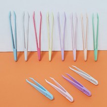 다용도 플라스틱 일자형 정밀핀셋 집게 8cm 11cm 수작업 공구 수업 교구 미세작업 핀셋, 플라스틱 일자형핀셋_분홍(대형), 1개