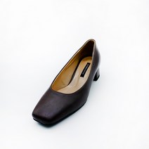 구두모모 발 편한 스퀘어 미들힐 펌프스 면접구두(4cm)