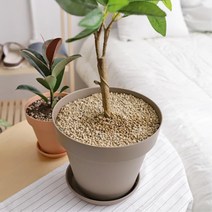 카페 토기느낌 원형 인테리어 나무화분 집꾸미기 신혼부부 장식 데코, 브라운