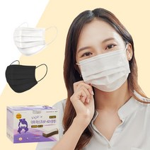 그린비 마스크 국산 비말차단 KFAD 일회용 덴탈 중형 블랙 흰색 대형 소형 50매, 3번 대형 블랙50매 3중MB