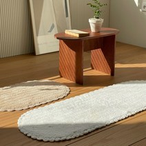 기상 패브릭 순면 100% 원형&사각 발매트 - 2size, 사각, 그레이M (40x60cm)