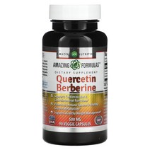 Amazing Nutrition 퀘르세틴 베르베린 영양제 500mg 비건 90캡슐, 90개