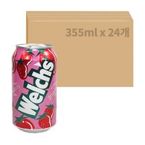 웰치스 스트로베리 소다, 355ml, 24개