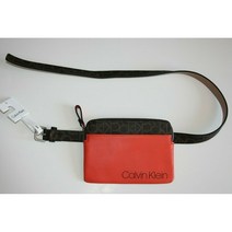 [해외]캘빈클라인가방힙색웨이스트백 Calvin Klein Fanny Pack Belt Bag CK Signature Leather Brown Red Size S M
