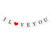 파티샵 생일파티가랜드 해피벌스데이 꽃가랜드 모음, ILOVEYOU