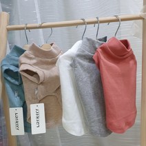 허리긴 강아지 민소매 목티 실내옷 목폴라티 이너티 나시 내복 닥스훈트 롱티 2XL까지, 2XL, 베이지 민소매목폴라티