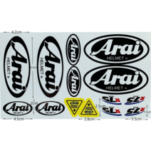 Refelctive Helmet Visor Decals SHOEI Arai 용 오토바이 카 스타일링 스티커, 01 3M Arai