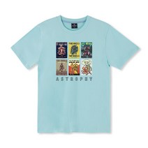 아스트로피 6컷만화 반팔 티셔츠 - 사계절 남녀공용 남성 여성 여름 빅사이즈 커플 단체 학생 20수 면티 프린팅