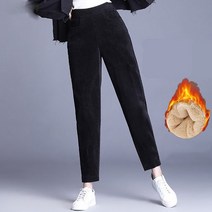 견면 벨벳 두꺼운 우연한 바지 여자의 코듀로이 온난 한 가을과 겨울 높은 허리 하렘물 여자